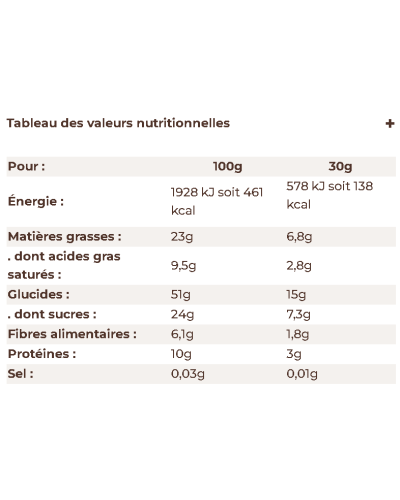 Barre céréales bio Cranberries Noix de cajou